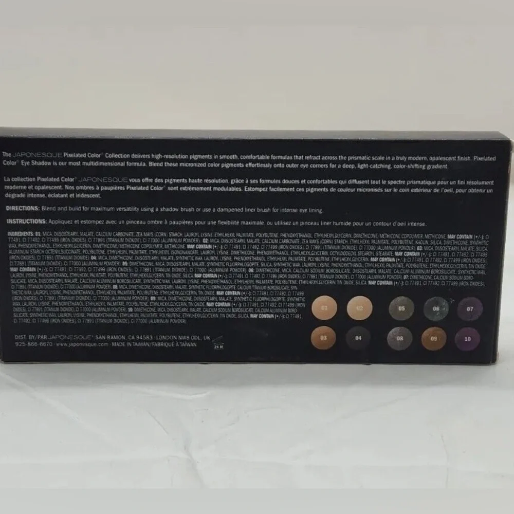JAPONESQUE Pixelated Color Eye Shadow Palette Makeup Cosmetics